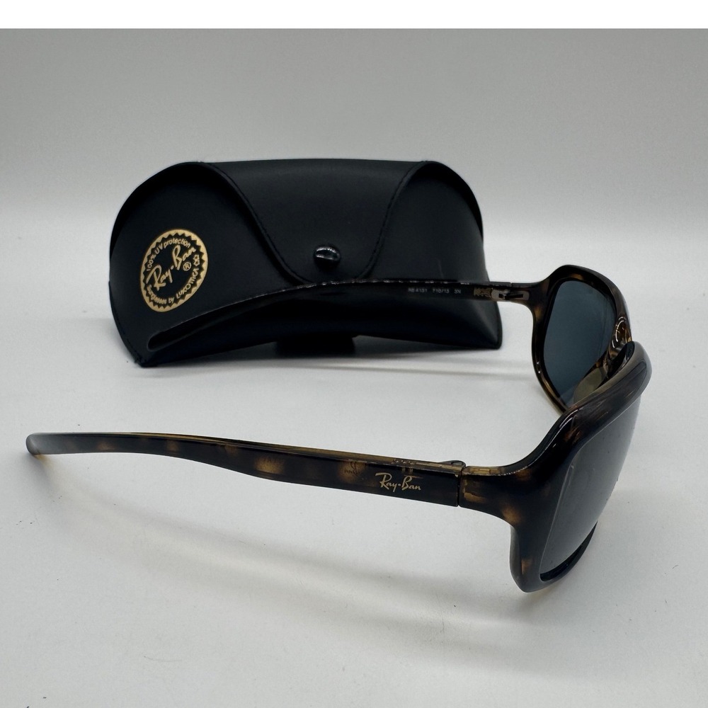 Ray-Ban RB4131 710/13 Tortoise Shell Rectangular Sunglasses Made in Italy